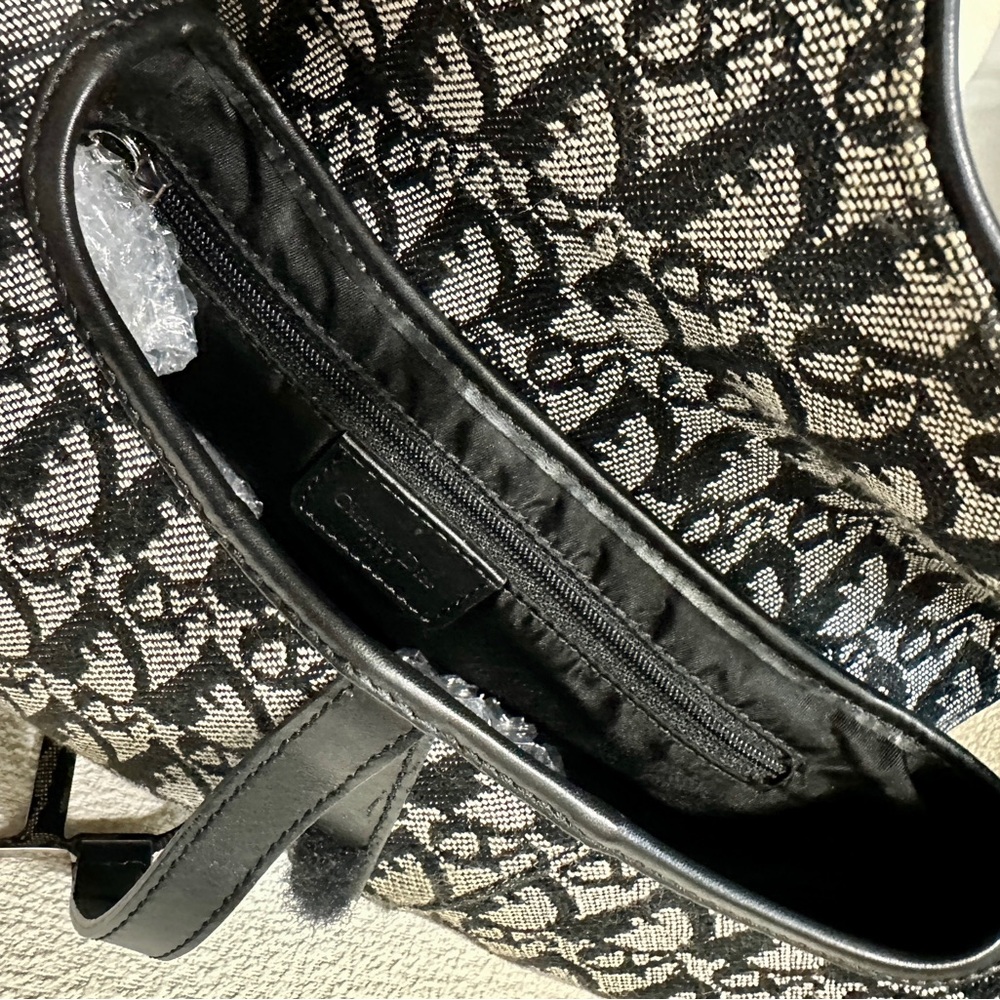 Dior Monogram Black and Gray Shoulder Bag - Picture 14 of 15